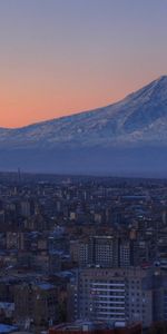 City,Armenia,Yerevan,Cities,Houses,Mountains,Ararat,Landscape