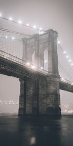 City,Lights,Bridge,Backlight,Illumination,Cities,Darkness,Fog