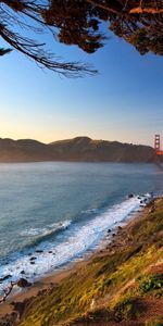 City,Road,Bridge,View,Golden Gate,Cities,San Francisco,Foreshortening,Landscape