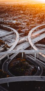 City,Transport Interchange,Branching,Ramification,Interchange,Cities,Roads,Los Angeles,Sunset