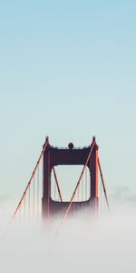 Clouds,Bridge,San Francisco,Golden Gate,Minimalism