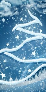 Clouds,Christmas Tree,Signs Of The Zodiac,Holidays,Stars,Snowflakes,Zodiac Signs,Planets