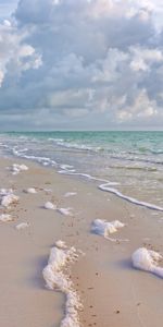 Clouds,Foam,Surf,Nature,Sea,Wet,Whisper,Sand