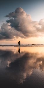 Clouds,Horizon,Miscellanea,Miscellaneous,Loneliness,Sunset,Lonely,Alone