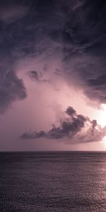 Foudre,Nature,Nuages,Éclat,Éblouissement,Horizon,Éclair,Mer