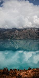 Clouds,Lake,Ohau,Nature,Mountains,New Zealand