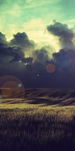 Clouds,Landscape,Fields