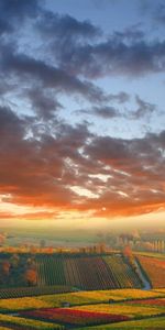 Clouds,Landscape,Fields