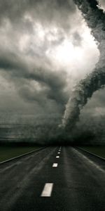 Clouds,Landscape,Roads