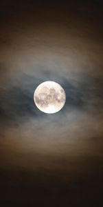 Nubes,Luna Llena,Noche,Oscuro,Luna