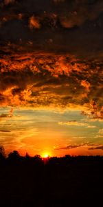 Clouds,Orange Sky,Nature,Sunset