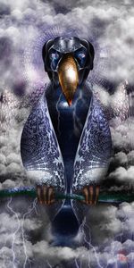 Clouds,Raven,Surrealism,Art