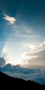 Clouds,Rays,Height,Nature,Beams,Sun