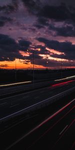 Nuages,Plutôt Nuageux,Couvert,Route,Ville De Nuit,Villes