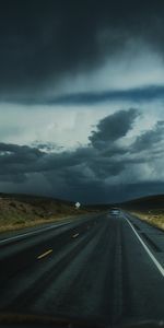 Nuages,Route,Nature,Voitures,Circulation,Mouvement