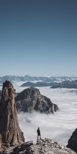 Nuages,Roches,Personne,Humain,Seule,Les Rochers,Solitude,Divers,Solitaire