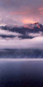 Clouds,Vertex,Lake,Queenstown,Fog,Mountains,Tops,Nature,New Zealand