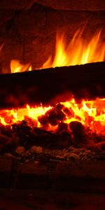 Coals,Firewood,Embers,Dark,Fireplace,Fire