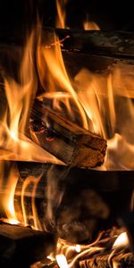 Coals,Miscellanea,Firewood,Flame,Miscellaneous,Fireplace,Fire