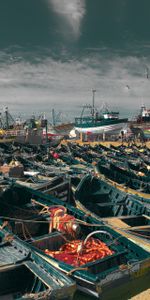 Coast,Port,Cities,Boats,Essaouira,Es Suweira,Morocco