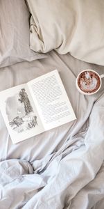 Coffee,Miscellanea,Bed,Coziness,Comfort,Mug,Miscellaneous,Cup,Book