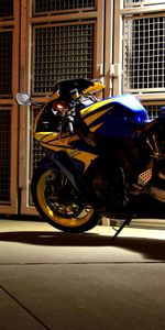 Courtyard,Night,Motorcycles,Yard,Motorcycle