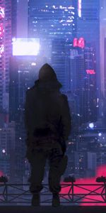 Cyberpunk,Ville,Futurisme,Science Fiction,Silhouette,Art