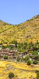 Nature,Bâtiments,Chypre,Montagnes,Village