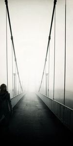 Oscuro,Niebla,Paseo,Persona,Puente,Humano,Libertad,Soledad