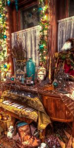 Decorations,Holiday,Needles,Christmas Tree,Attributes,Holidays,Christmas,Room,Clock