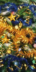 Decorations,Holiday,Needles,Christmas Tree,Tinsel,Mood,Holidays,Stars