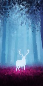 Deer,Glow,Shine,Light,Forest,Art