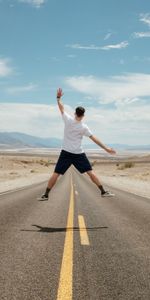 Desert,Miscellanea,Road,Miscellaneous,Person,Bounce,Jump,Human,Levitation