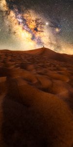 Desert,Silhouette,Miscellanea,Miscellaneous,Starry Sky,Night,Loneliness,Sand