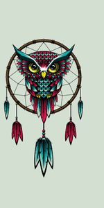 Dreamcatcher,Dream Catcher,Bird,Owl,Art,Vector