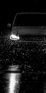 Drops,Luces,Un Coche,Bw,Máquina,Chb,Faros,Coches,Lluvia