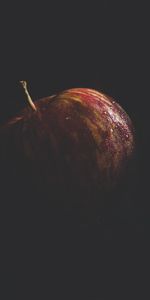 Drops,Macro,Fruit,Le Fruit,Sombre,Pomme