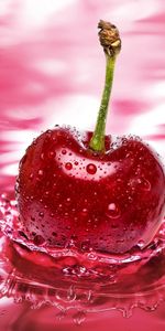 Drops,Sweet Cherry,Cherry,Berries,Water,Food