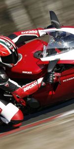 Мотобайк,Ducati 1098,Дукати,В Движении,Красный,Мотоциклы