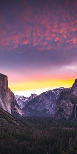 Crépuscule,Forêt,Nature,Montagnes