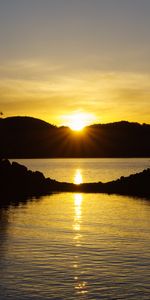 Dusk,Sunset,Twilight,Lake,Dark,Nature