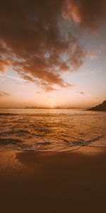 Nature,Crépuscule,Coucher De Soleil,Mer,Paysage,Plage