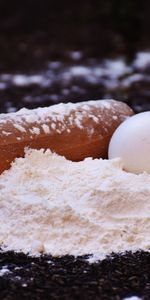 Eggs,Flour,Rolling Pin,Bakery Products,Baking,Food