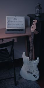 Electric Guitar,Musical Instrument,Notebook,Guitar,Music,Laptop