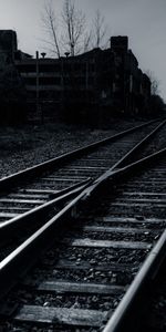 Evening,Bw,Sky,Dark,Chb,Railway