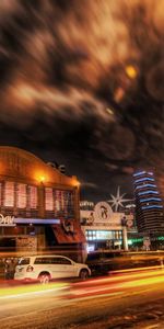 Villes,Ville,Imeuble,Bâtiment,Soir,Hdr,Rue,Voiture