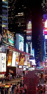 Evening,Manhattan,Cities,Street,New York