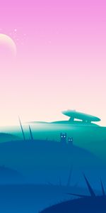 Extraterrestrial,Landscape,Alien,Monsters,Art,Silhouettes,Vector