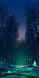 Fantasy,Art,Forest,Magic,Butterflies