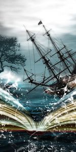 Fantasy,Sea,Art Photo,Ships